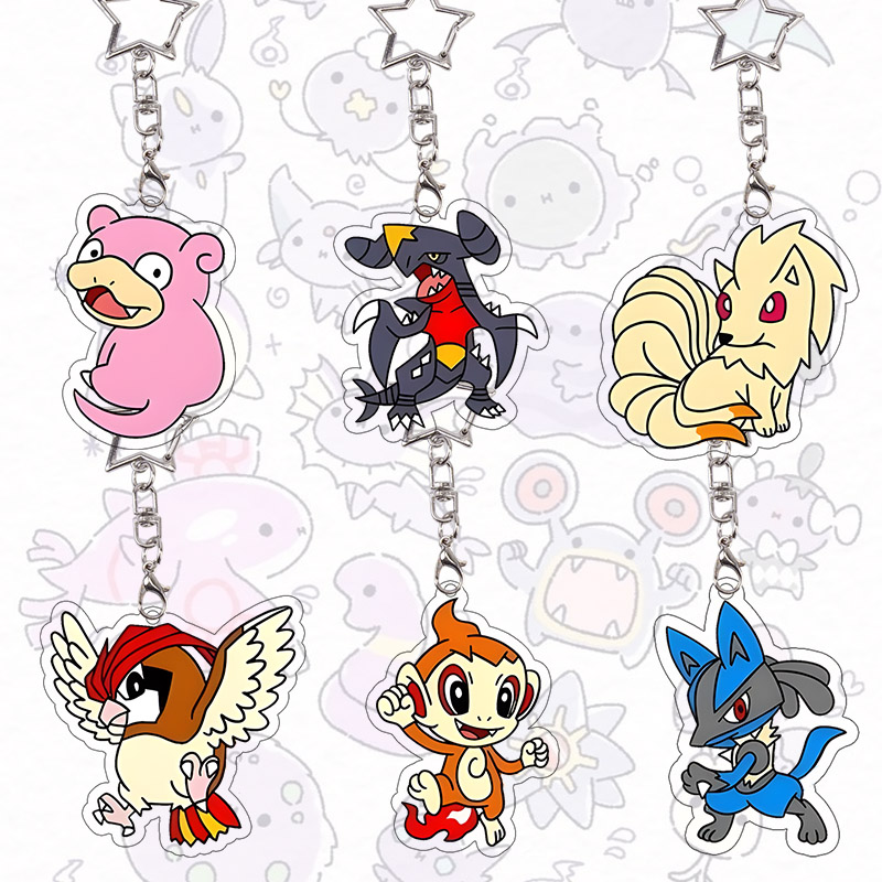 Event Supplies - Porte-clés en acrylique Slowpoke Garchomp, pendentif
