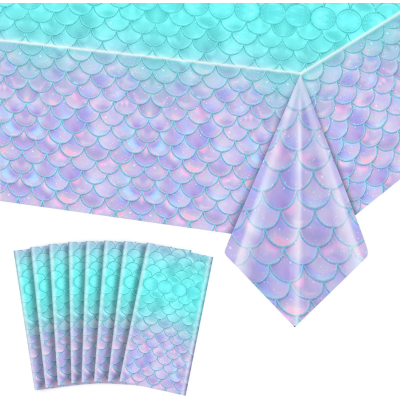 Table Cloth Disposable - Nappe sirène-décorations d'anniversaire sirène pour fête
