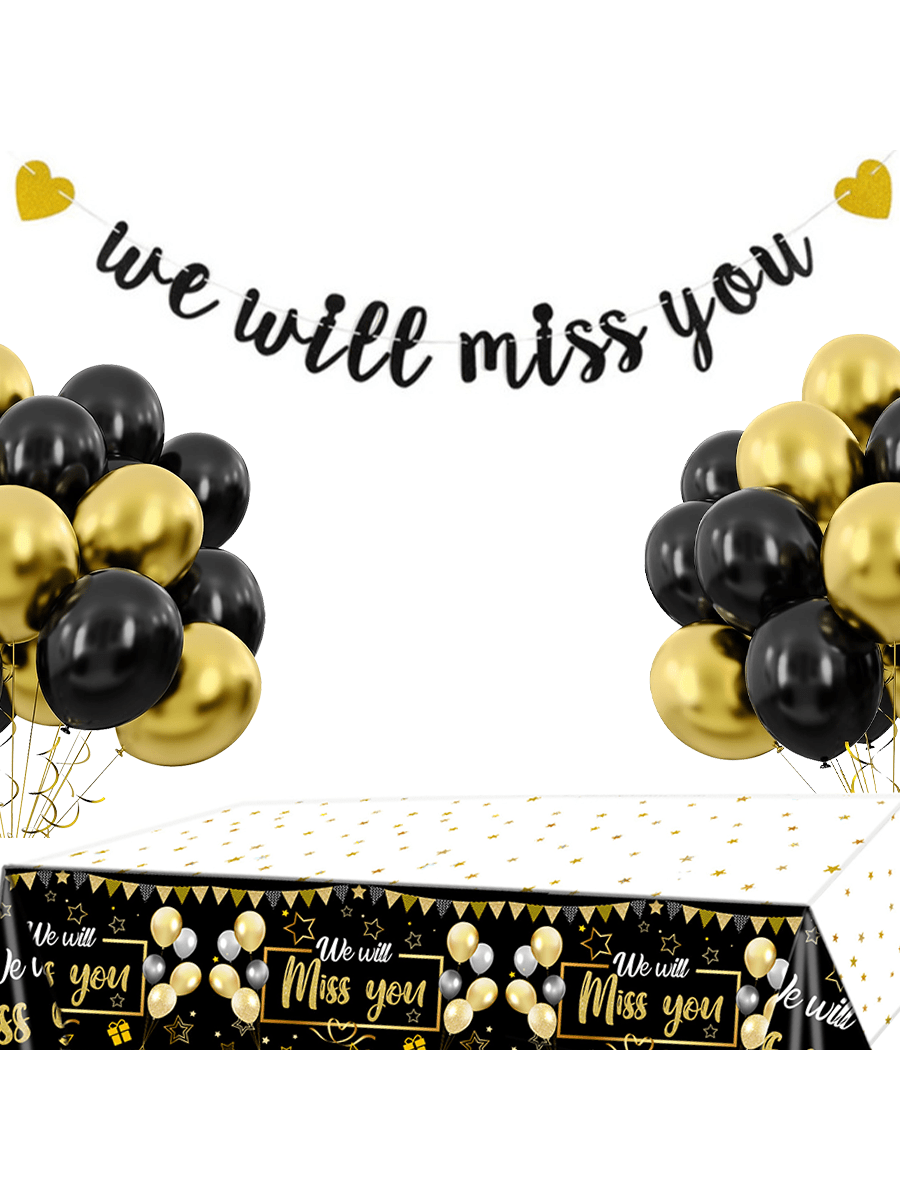 Party Banner Gold - Bannière « Nous vous manquerons »,