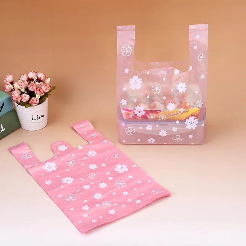 Event Party Shop - Sac d'emballage en plastique rose Sakura,