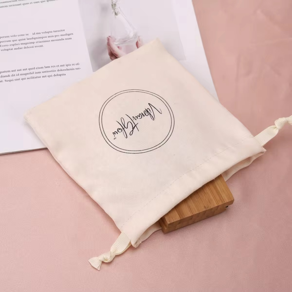 Sac à cordon en coton Beige de - Cotton Candy Cone avis et prix