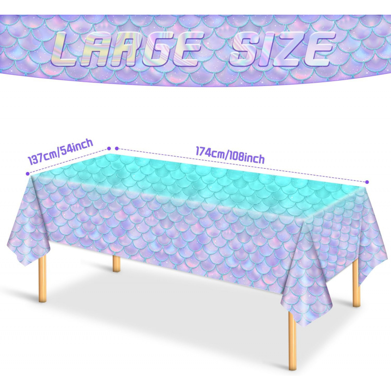 Nappe sirène-décorations d'ann - Table Cloth Disposable avis et prix