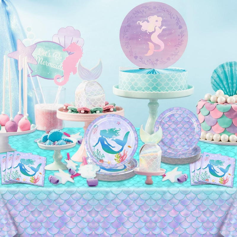 Nappe sirène-décorations d'ann - Table Cloth Disposable avis et prix