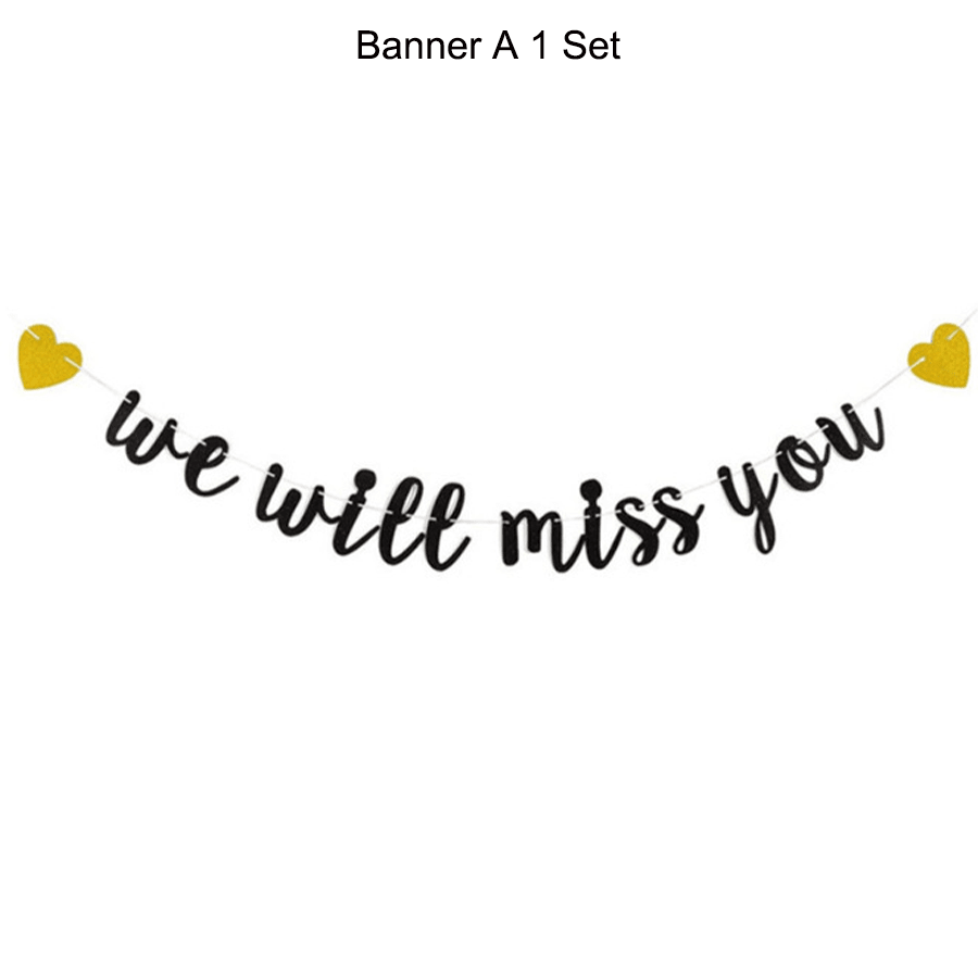 Bannière « Nous vous manqueron - Party Banner Gold avis et prix