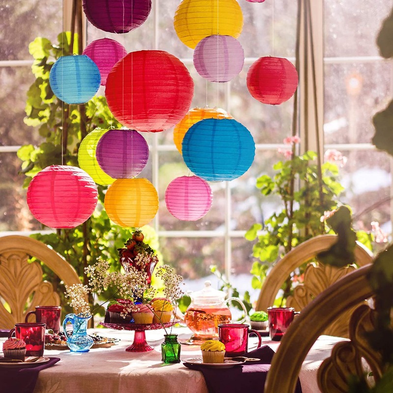 Lanternes en papier vert haric - Event Party Shop avis et prix