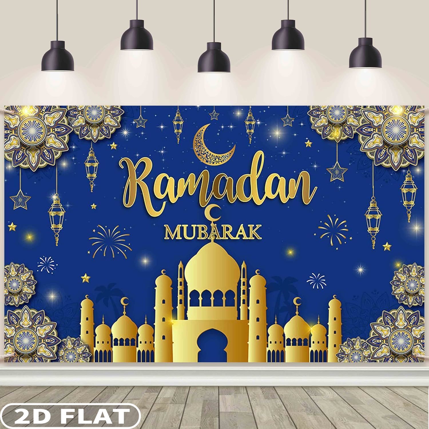 2D PLAT 1pc Ramadan Mubarak dé - Party Banner Gold avis et prix