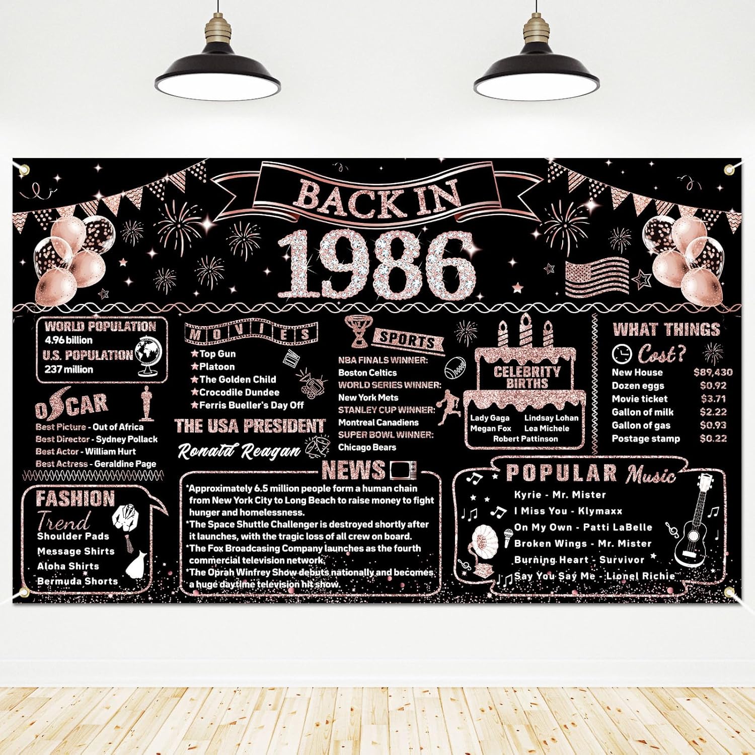 Décorations de 40e anniversair - Party Banner Gold avis et prix
