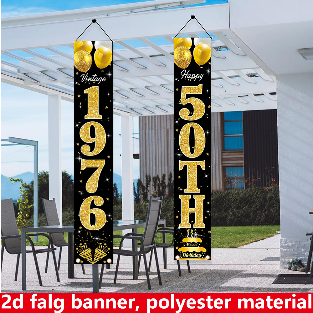 Bannière plate 2D, bannière d' - Party Banner Gold avis et prix