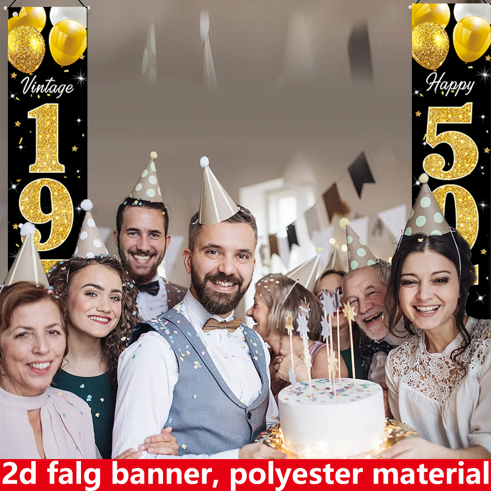 Bannière plate 2D, bannière d' - Party Banner Gold avis et prix