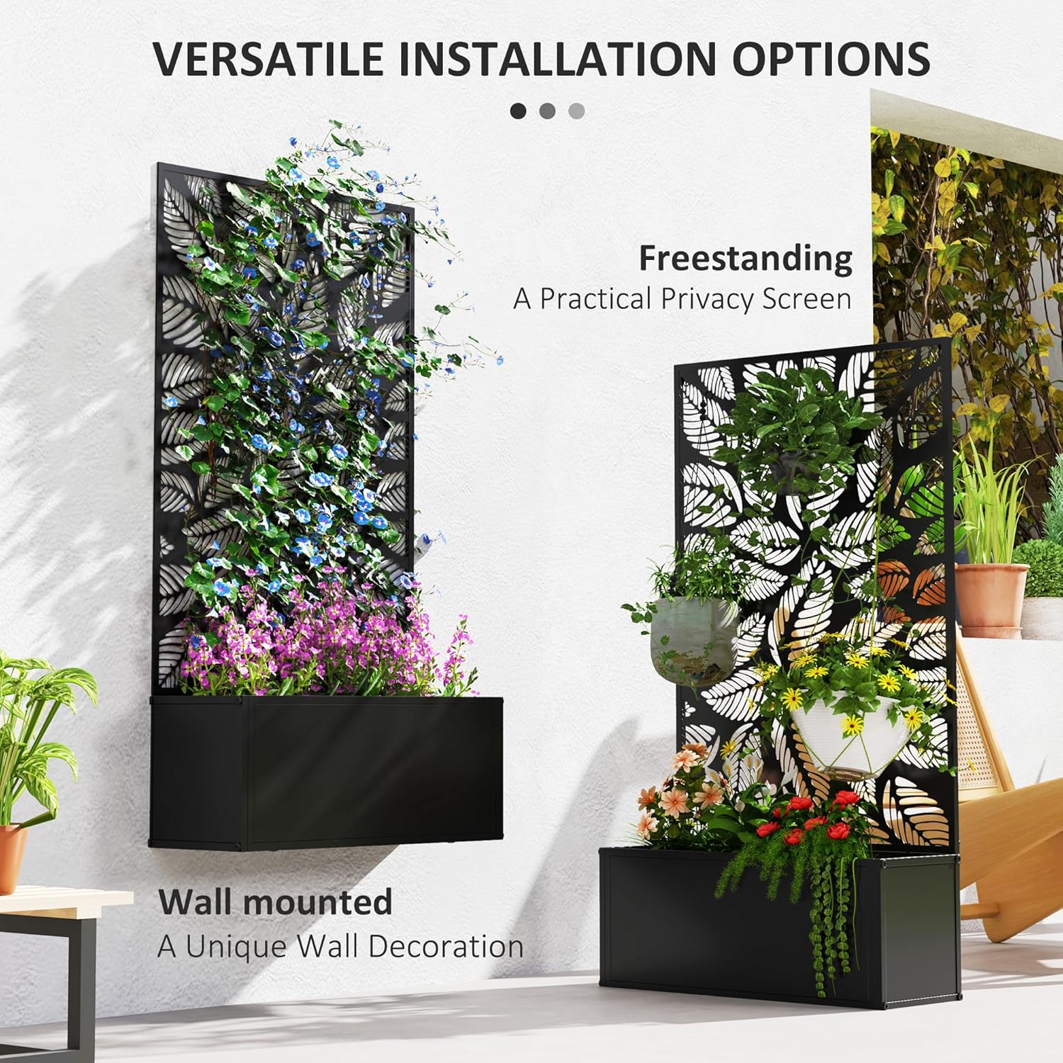 Bac à fleurs surélevé en métal - Flower Wall Panel avis et prix